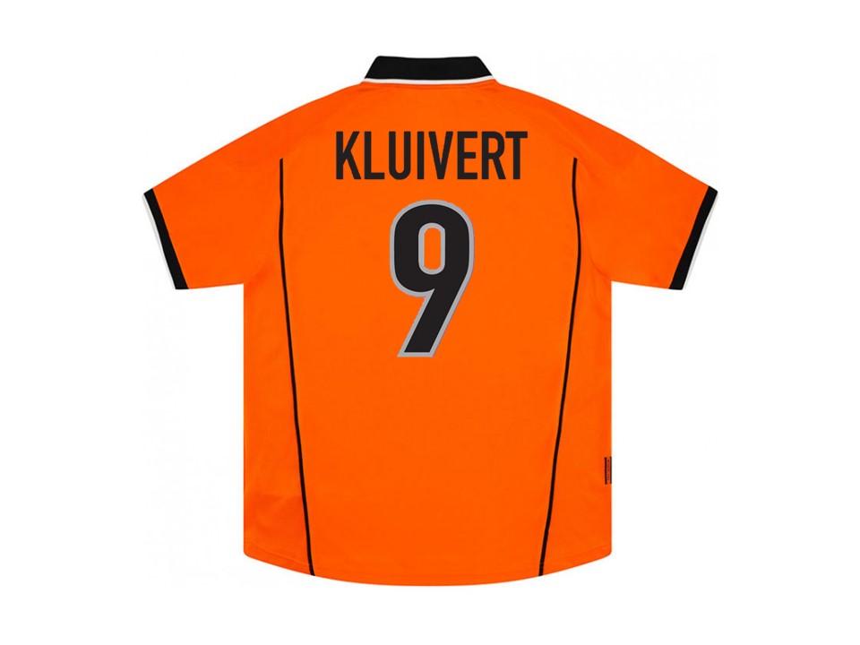 1998 Pays-Bas Domicile Chemise Kluivert #9 Coupe du Monde