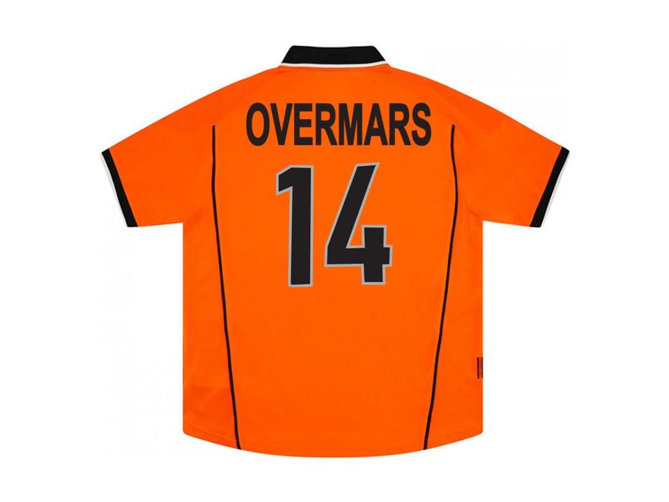 1998 Pays-Bas Domicile Chemise Overmars #14 Coupe du Monde