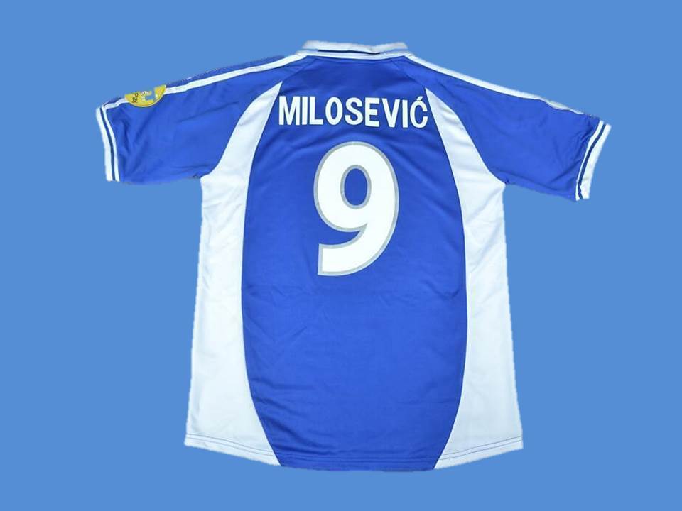 2000 Yougoslavie Domicile Maillot Milosevic #9 Coupe d'Europe