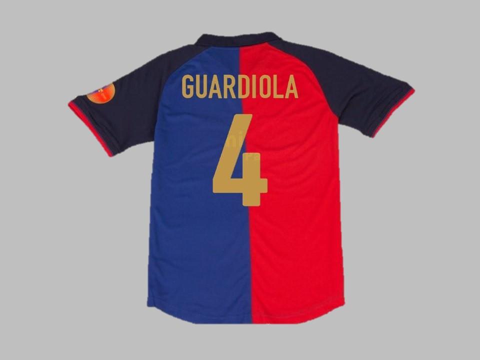 1999 Barcelone Domicile Chemise Guardiola #4 100 Years