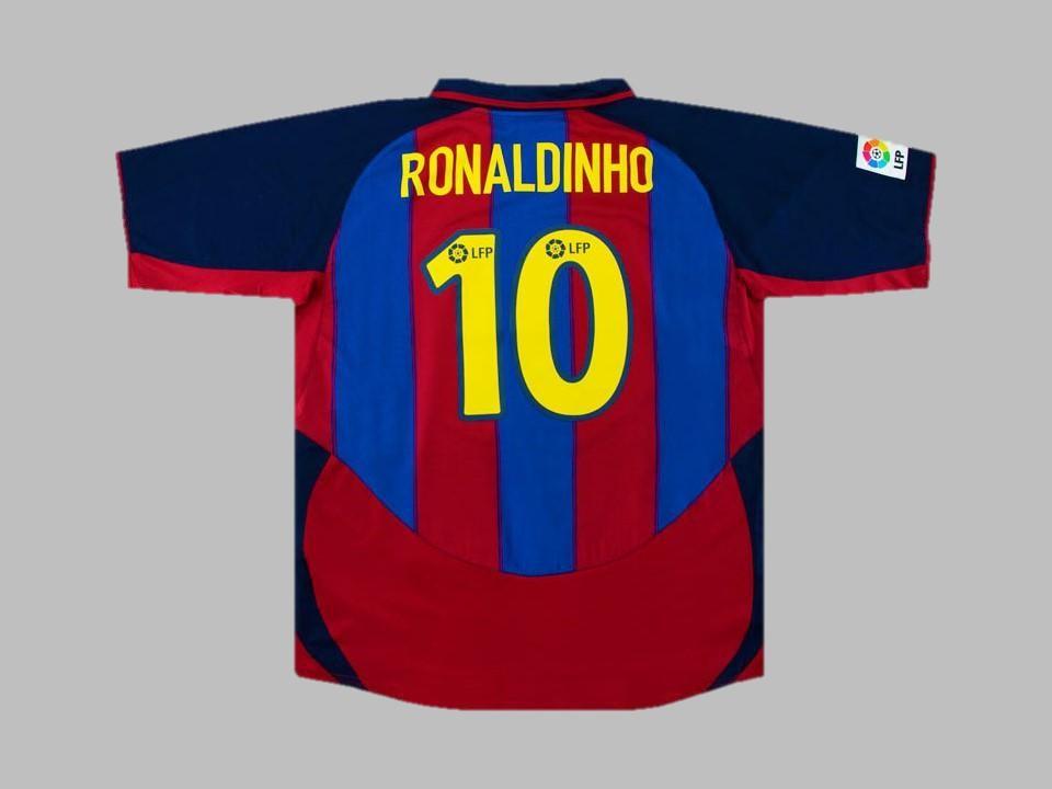 2003 2004 Barcelone Domicile Chemise Ronaldinho #10