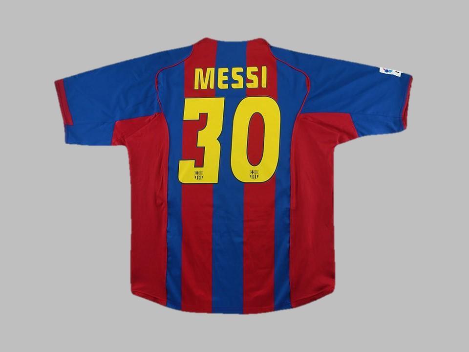 2004 2005 Barcelona Home Shirt Messi #30