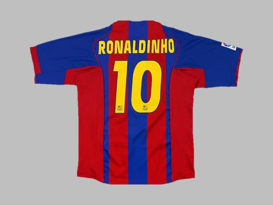 2004 2005 Barcelona Home Shirt Ronaldinho #10