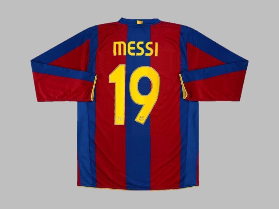 2007 08 Barcelone Domicile Chemise Messi #19