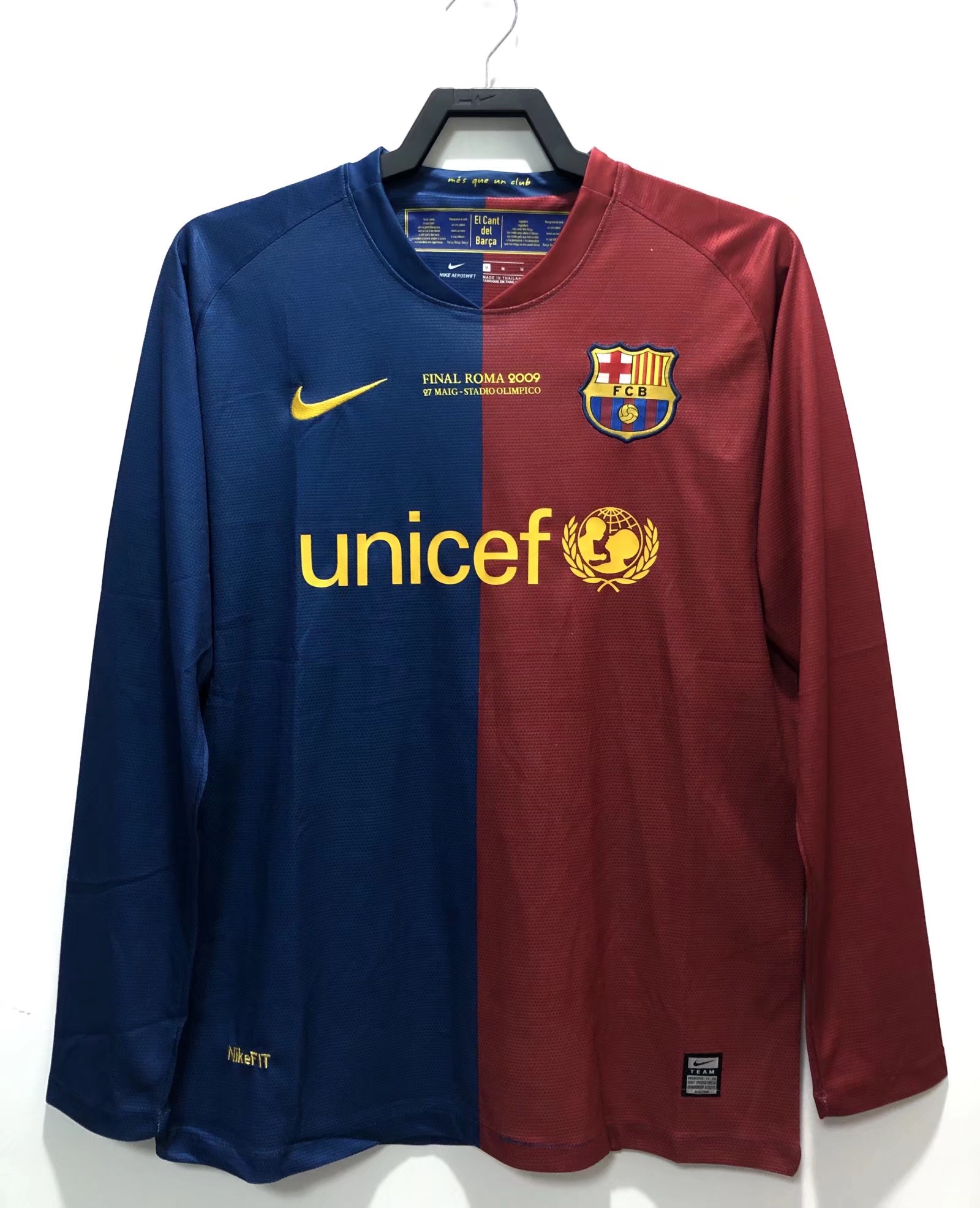 2008-09 Barcelone Domicile Manches Longues Maillot