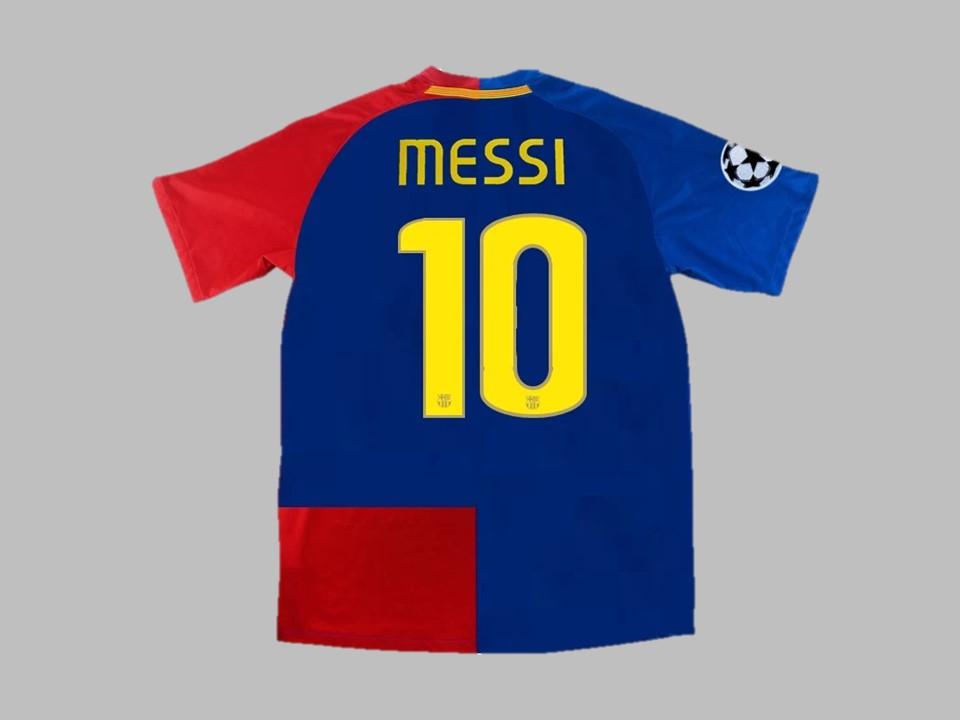 2008 2009 Barcelone Domicile Chemise Messi #10 Ucl Flocage Insigne Final