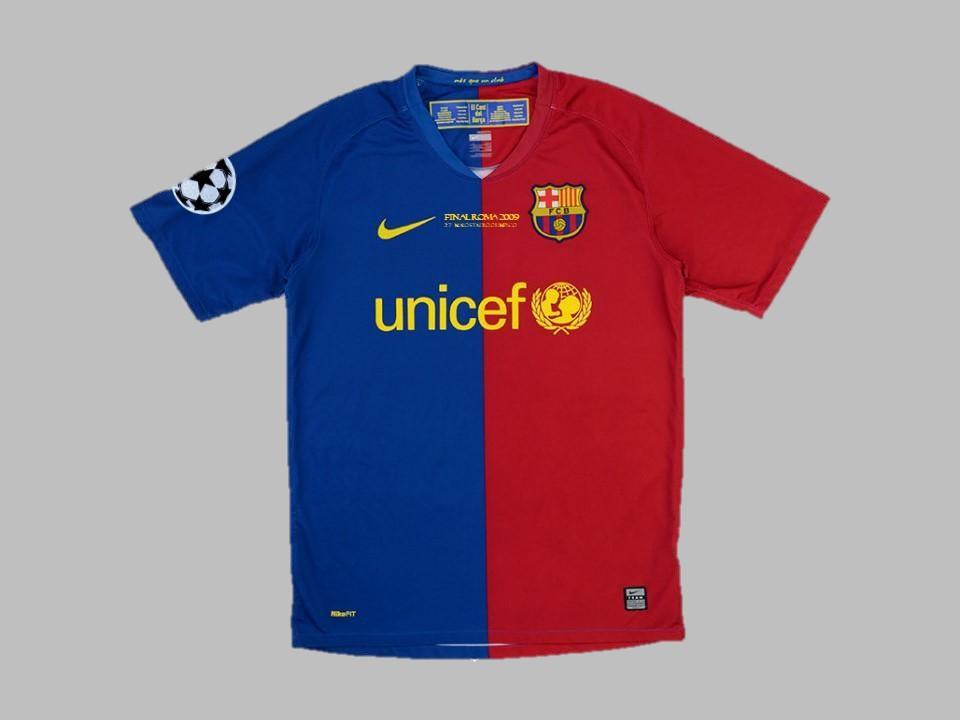 2008 2009 Barcelona Home Shirt Ucl Patches Final