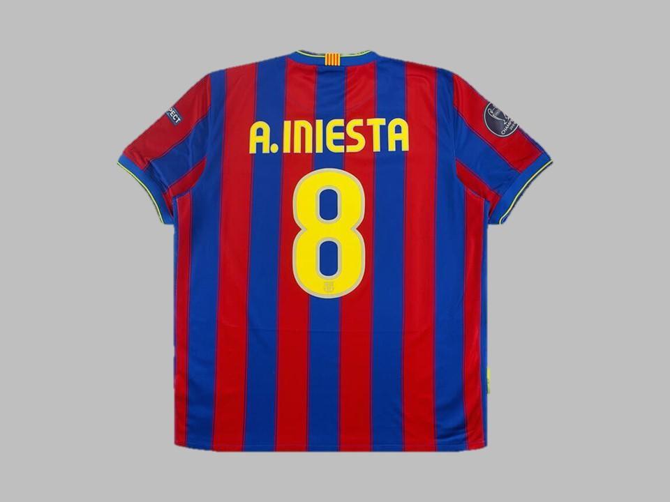 2009 2010 Barcelone Domicile Chemise A. Iniesta #8