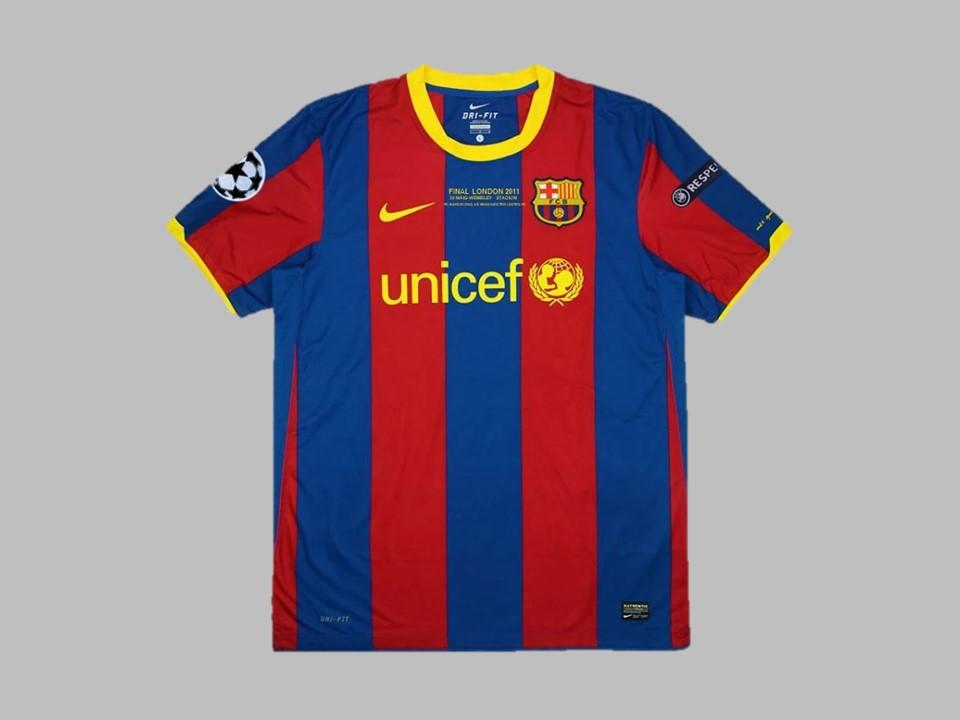 2010 11 Barcelona Home Shirt Ucl Patches Final