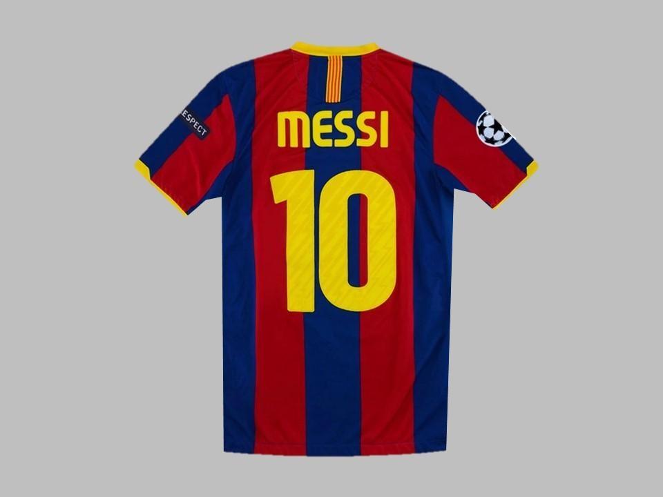 2010 2011 Barcelona Home Shirt Messi #10 Ucl Patches Final