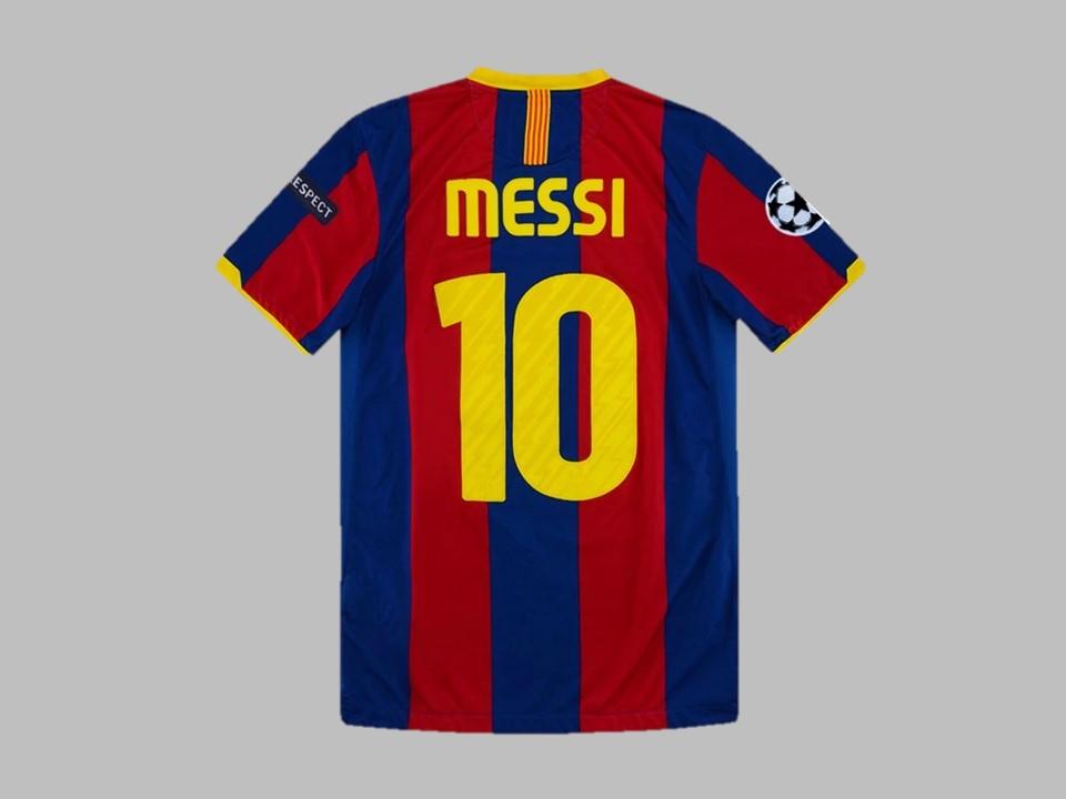 2010 2011 Barcelone Domicile Chemise Messi #10 Ucl Flocage Insigne Final