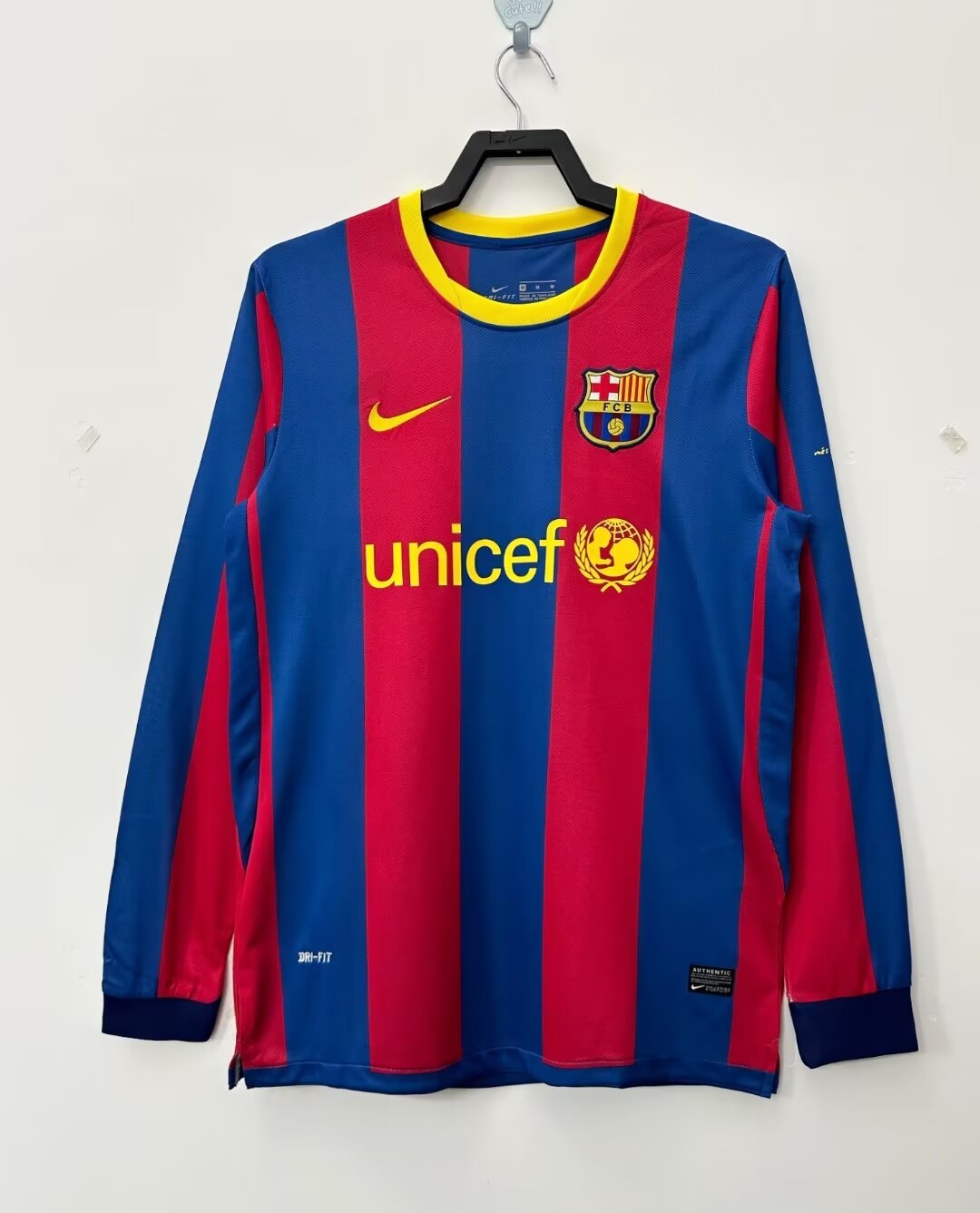 2010-2011 Barcelone Domicile Manches Longues Maillot