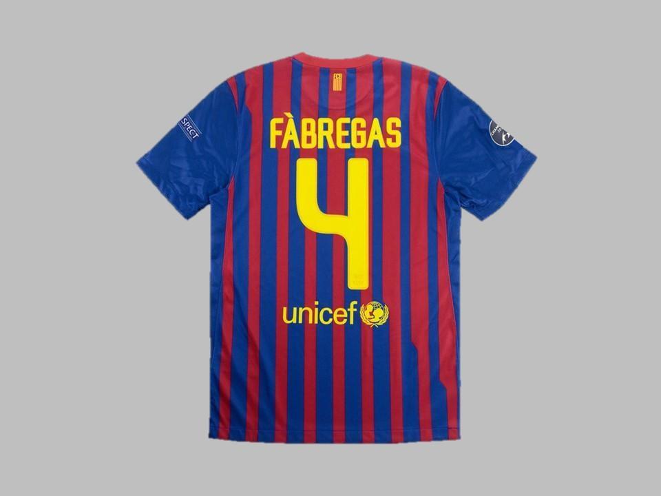 2011 2012 Barcelone Domicile Chemise Fabregas #4