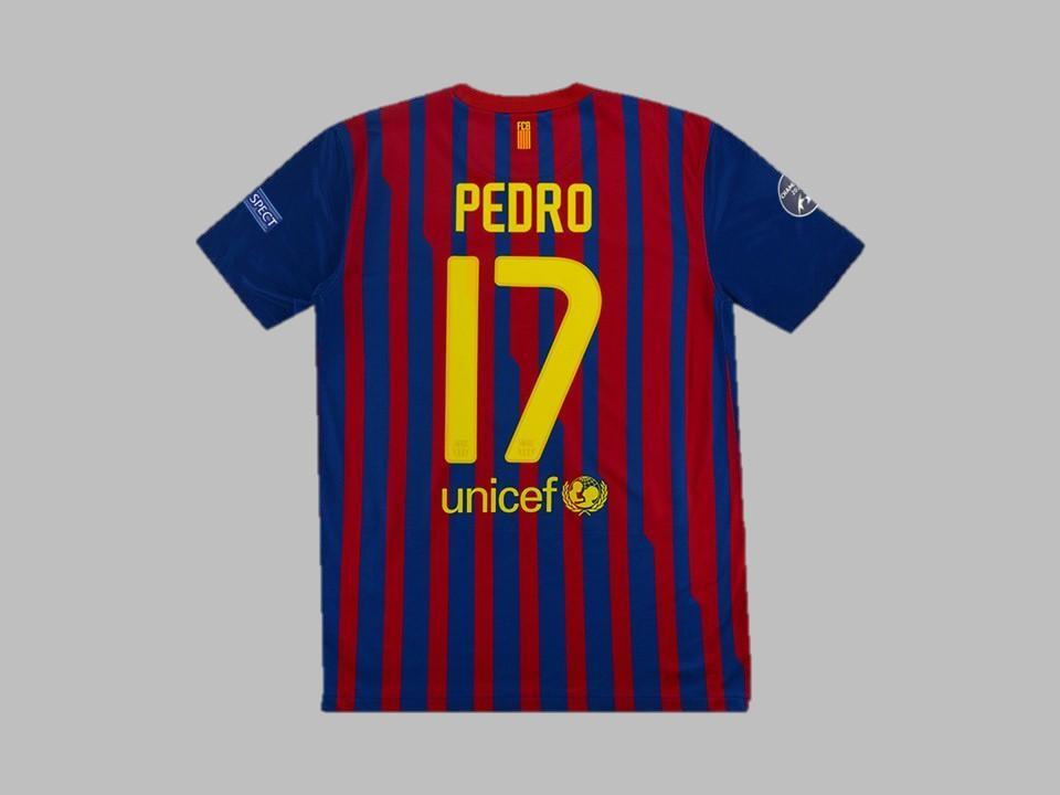 2011 2012 Barcelona Home Shirt Pedro #17