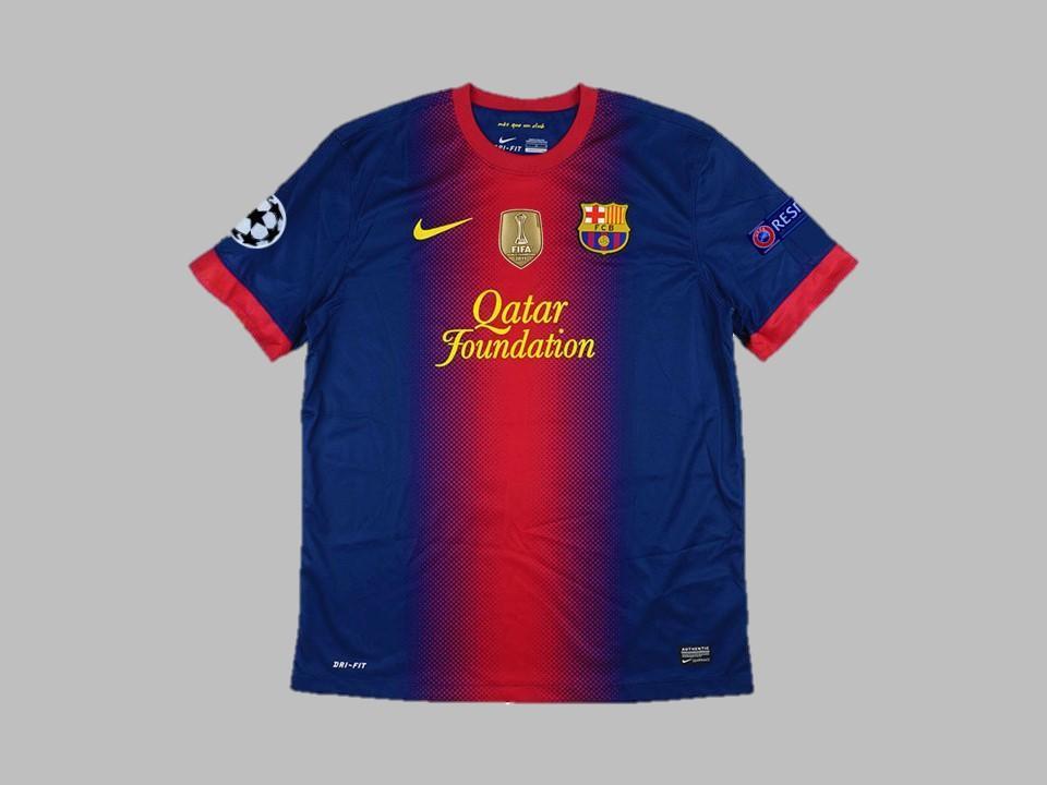 2012 2013 Barcelona Home Shirt Ucl Patches