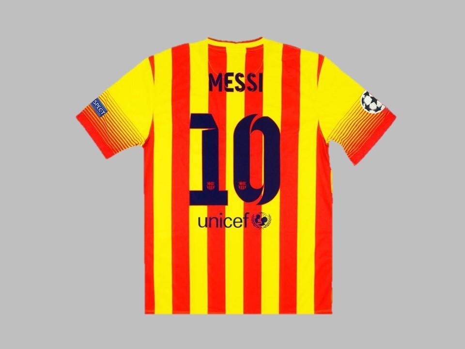 2013 2014 Barcelona Away Shirt Messi #10