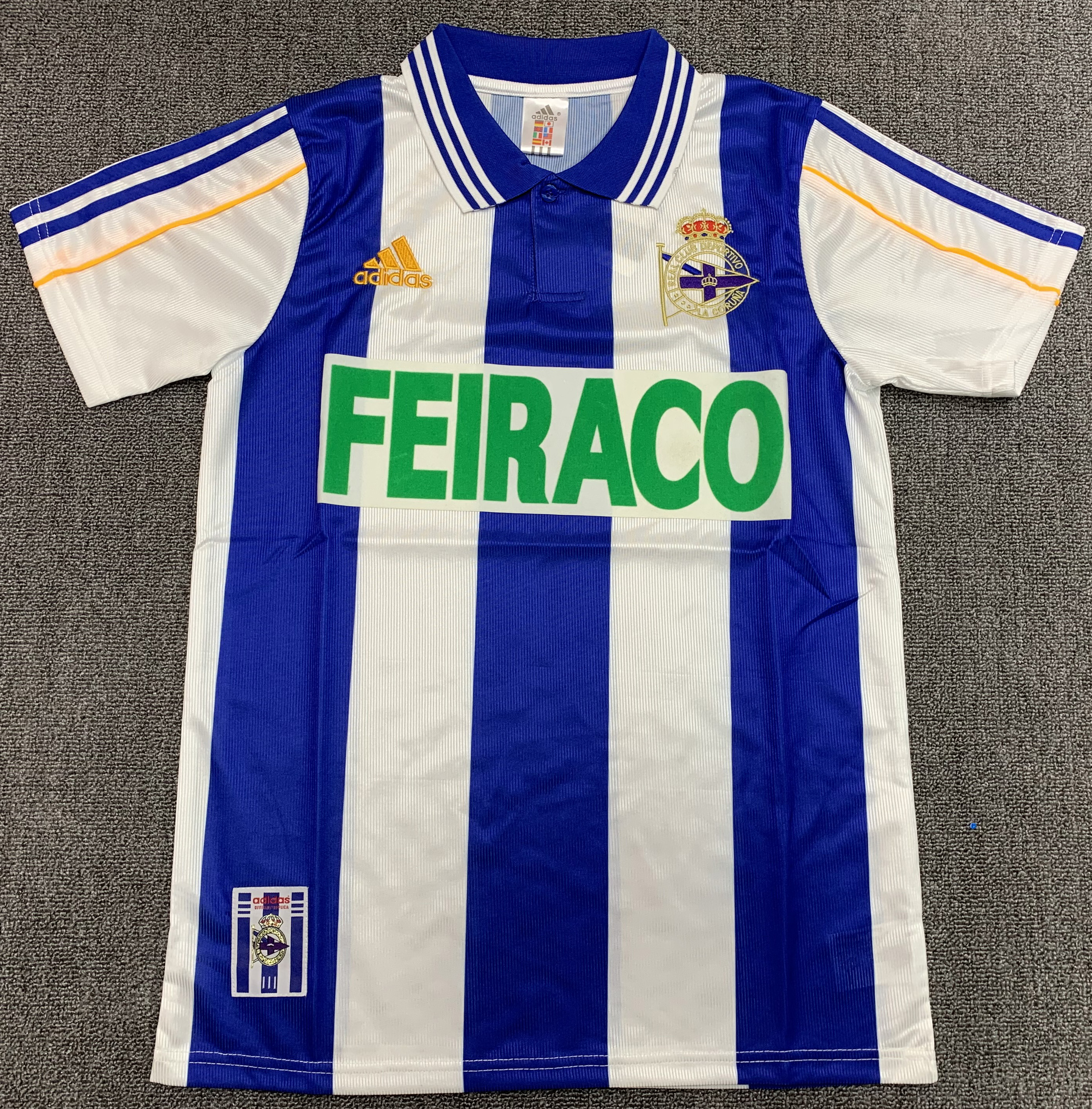 1999-2000 Deportivo Home Jersey Blue White