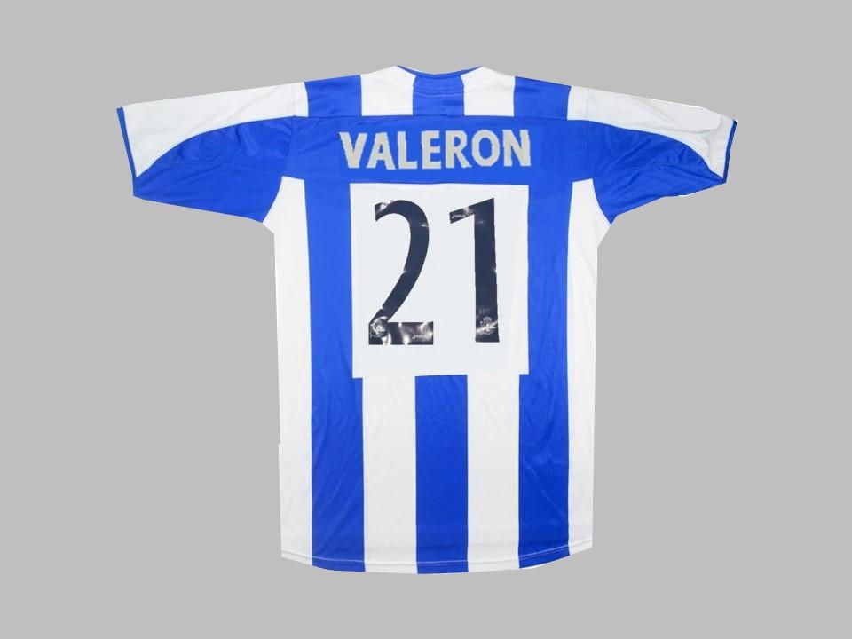 2003 2004 Deportivo Home Shirt Valeron #21