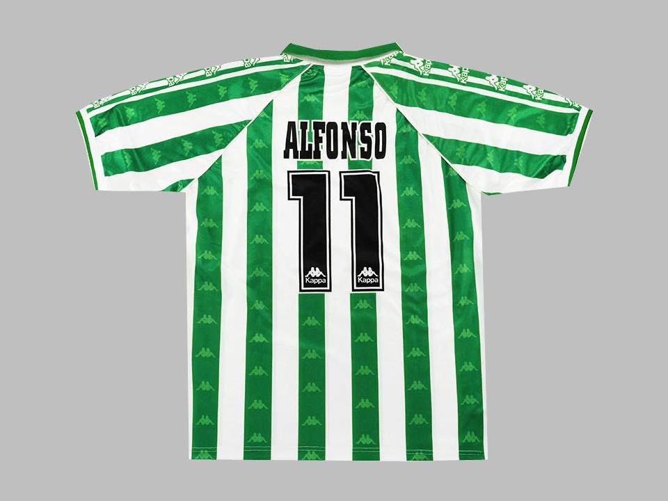 1995 1997 Real Betis Home Shirt Alfonso #11