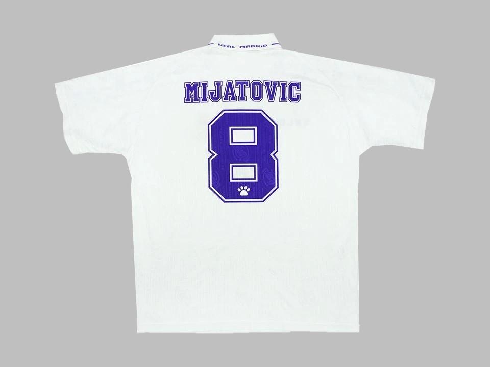 1996/1997 Real Madrid Domicile Chemise Mijatovic #8