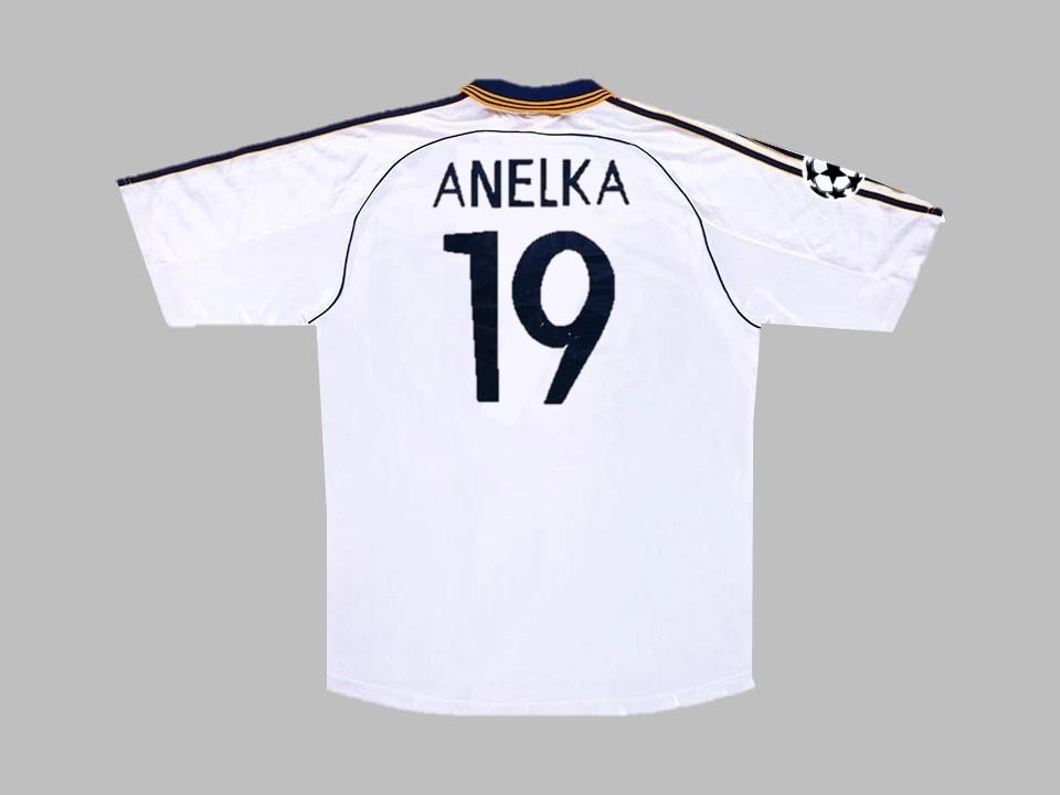 1999/2000 Real Madrid Home Shirt Anelka #19 Champions