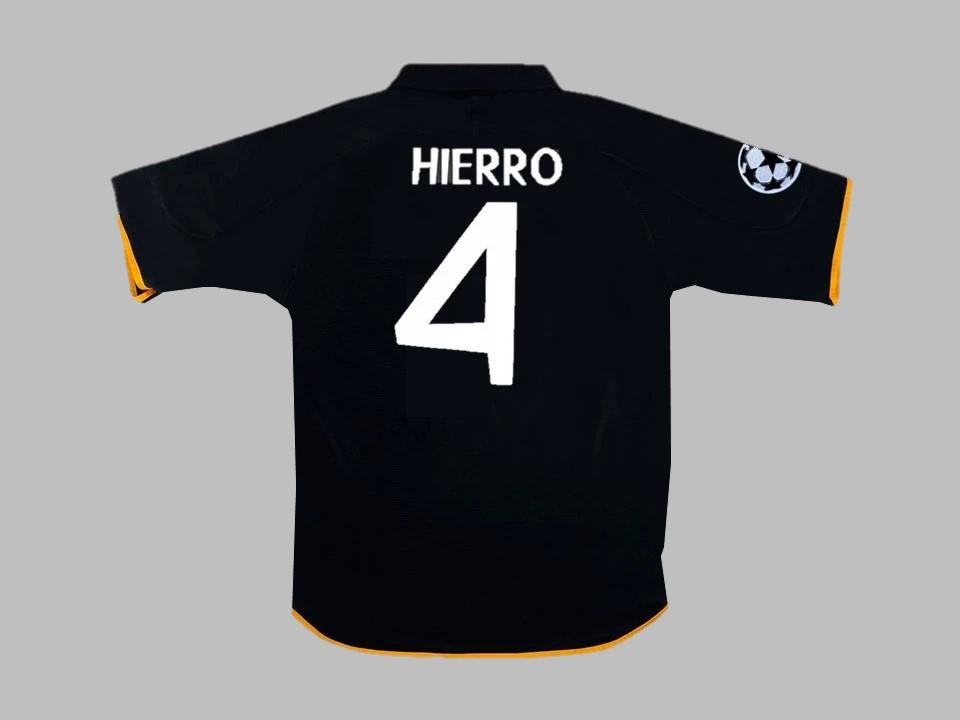 1999/2000 Real Madrid Home Shirt Hierro #4 Ucl Patches Final