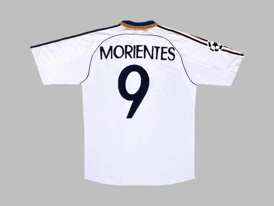 1999/2000 Real Madrid Domicile Chemise Morientes #9 Champions