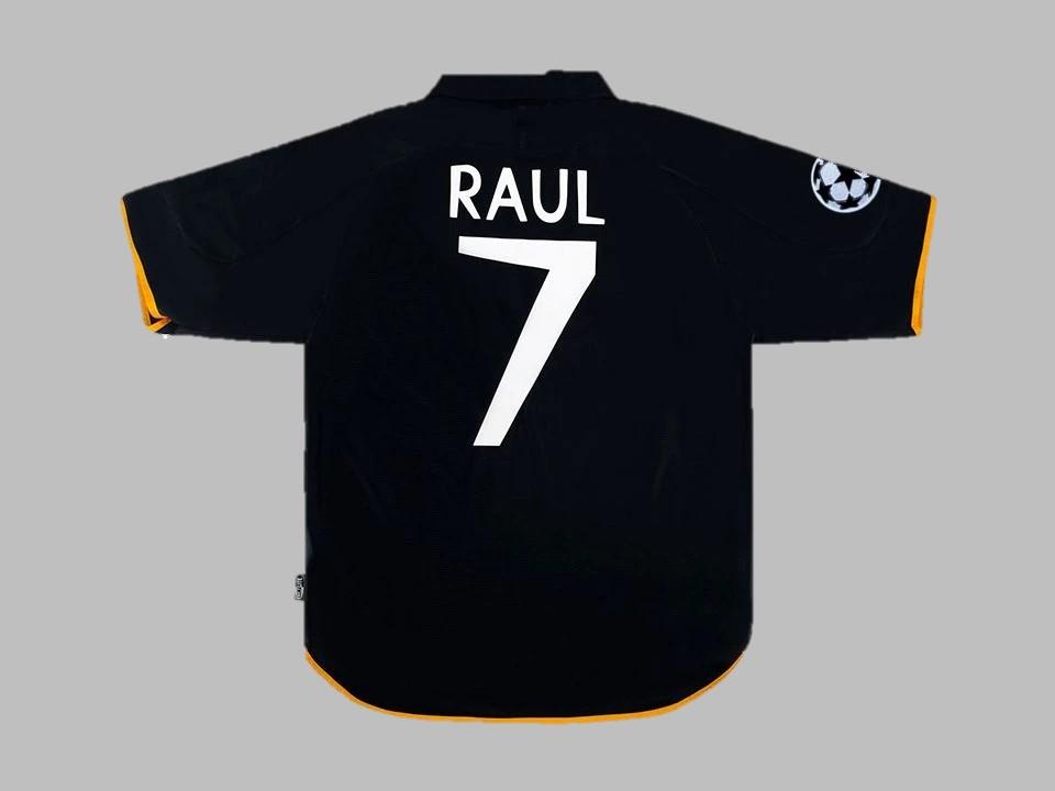 1999-2000 Real Madrid Domicile Chemise Raul #7 Ucl Flocage Insigne Final