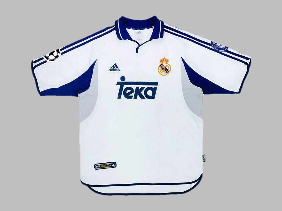 2000/2001 Real Madrid Home Shirt Ucl Patches