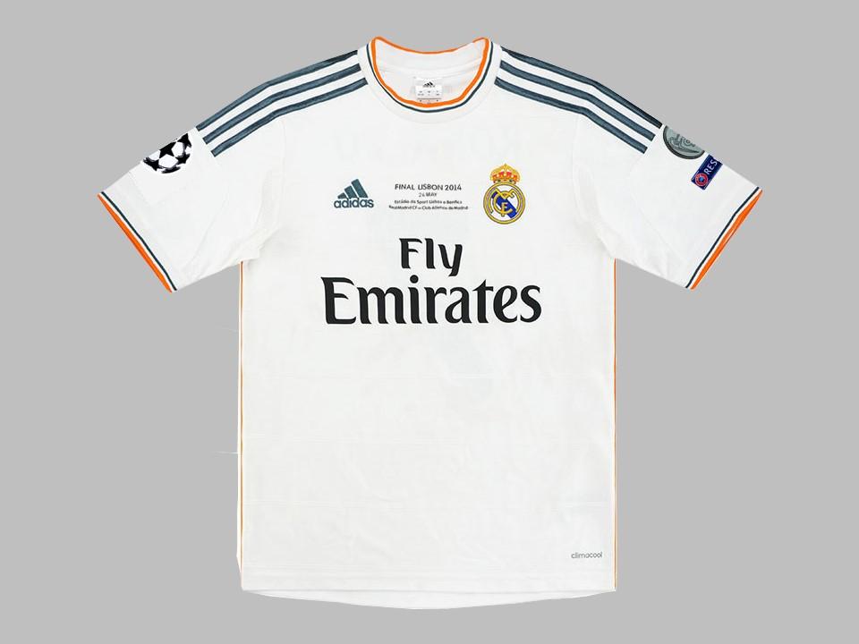 2013-2014 Real Madrid Home Shirt Ucl Patches