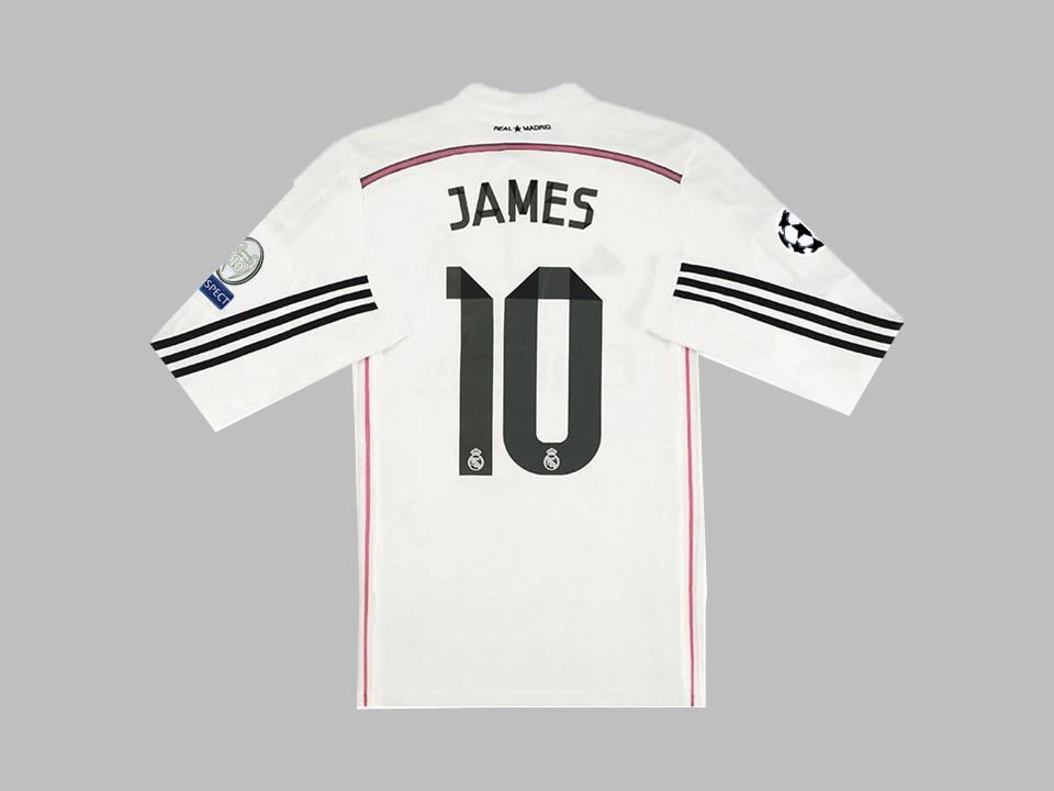 2014 2015 Real Madrid Home Long Sleeves Shirt James #10