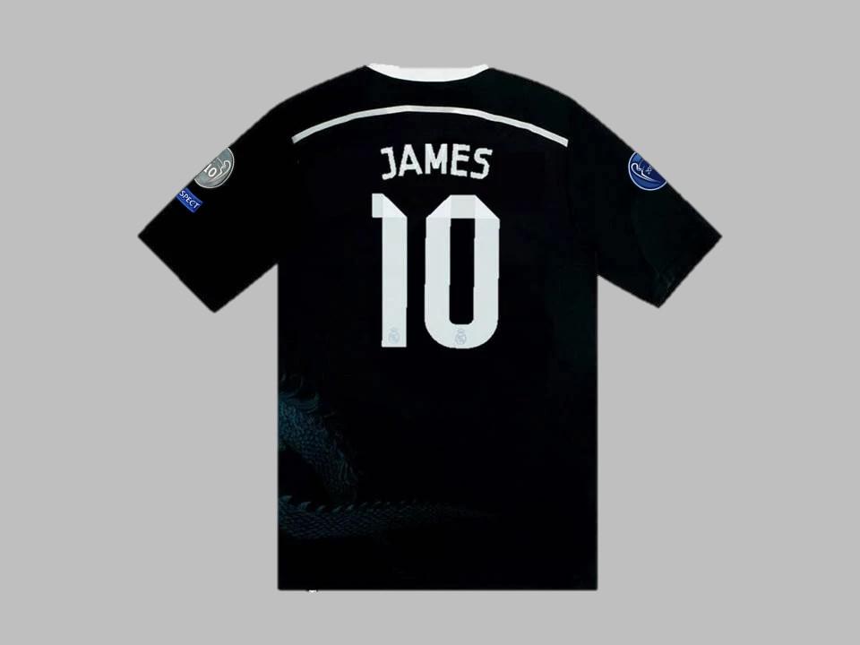 2014 2015 Real Madrid Away Shirt Black James #10