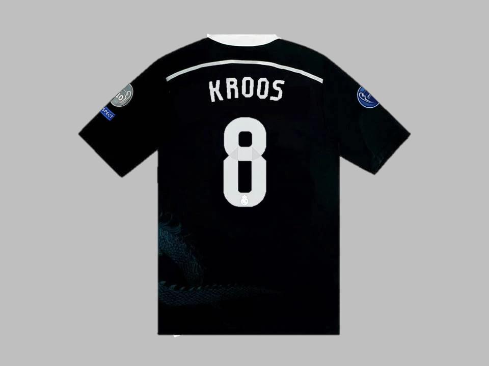 2014 2015 Real Madrid Exterieur Chemise Noir Kroos #8