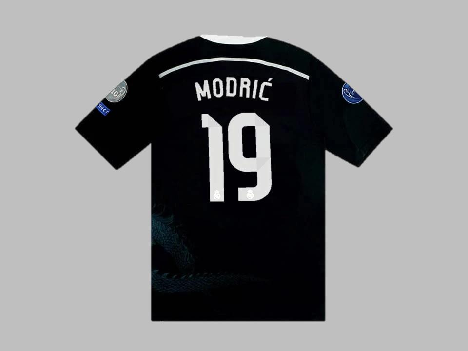 2014 2015 Real Madrid Away Shirt Black Modric #19