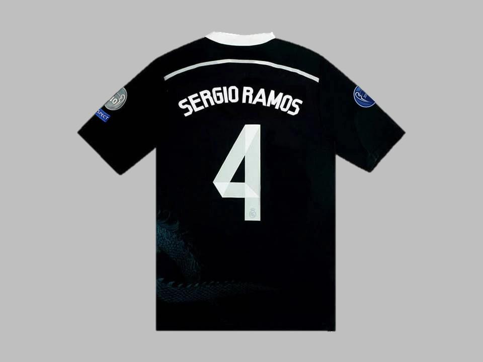 2014 2015 Real Madrid Away Shirt Black Sergio Ramos #4