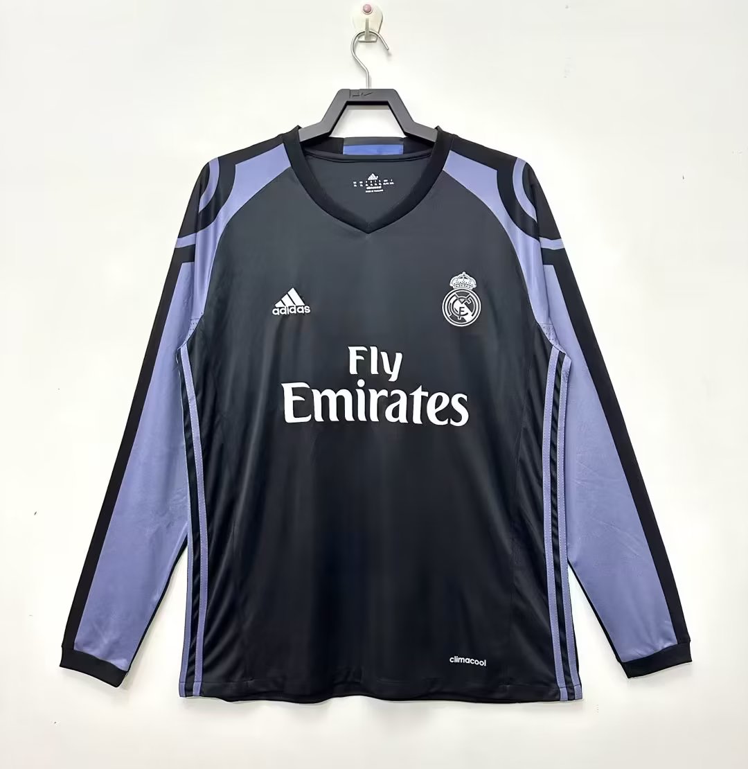 2016/17 Real Madrid Deuxieme Exterieur Manches Longues Maillot