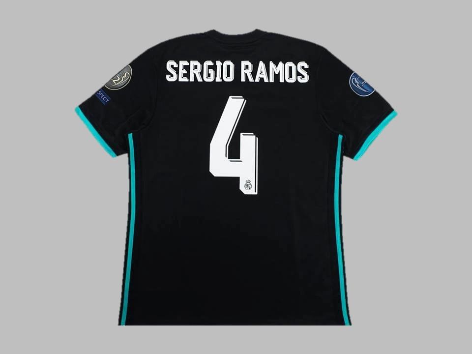 2017 2018 Real Madrid Exterieur Chemise Sergio Ramos #4