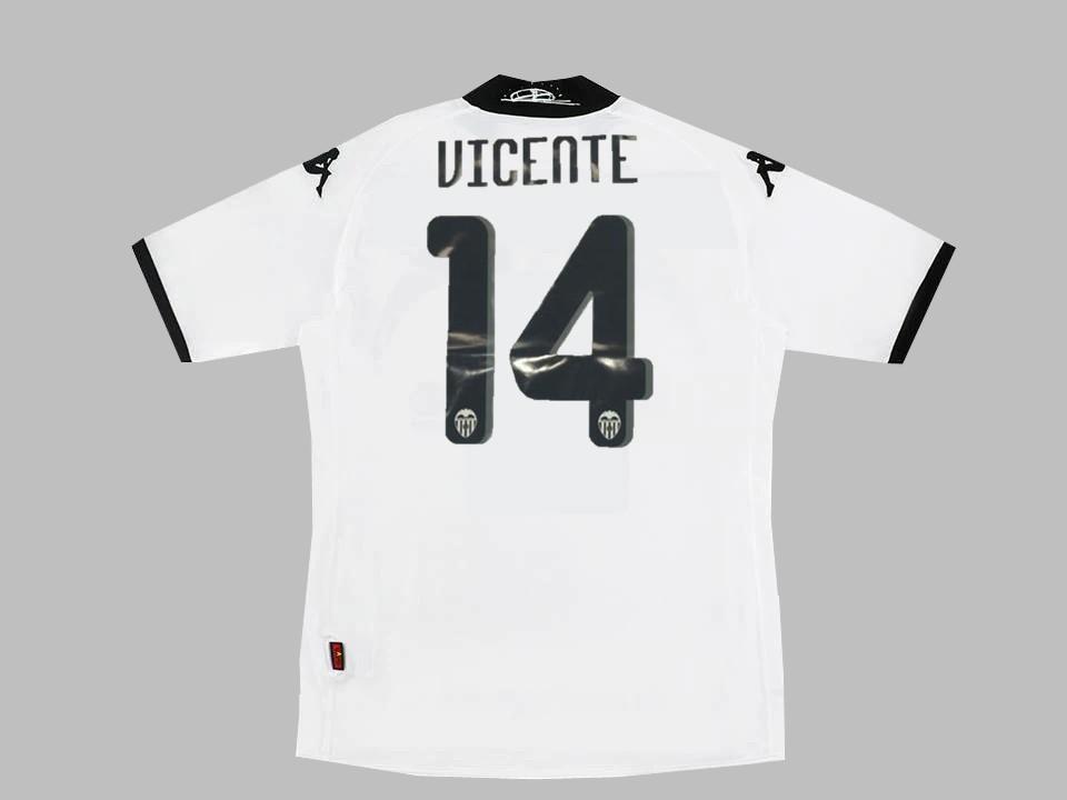 2009 10 Valencia Home Shirt Vicente #14