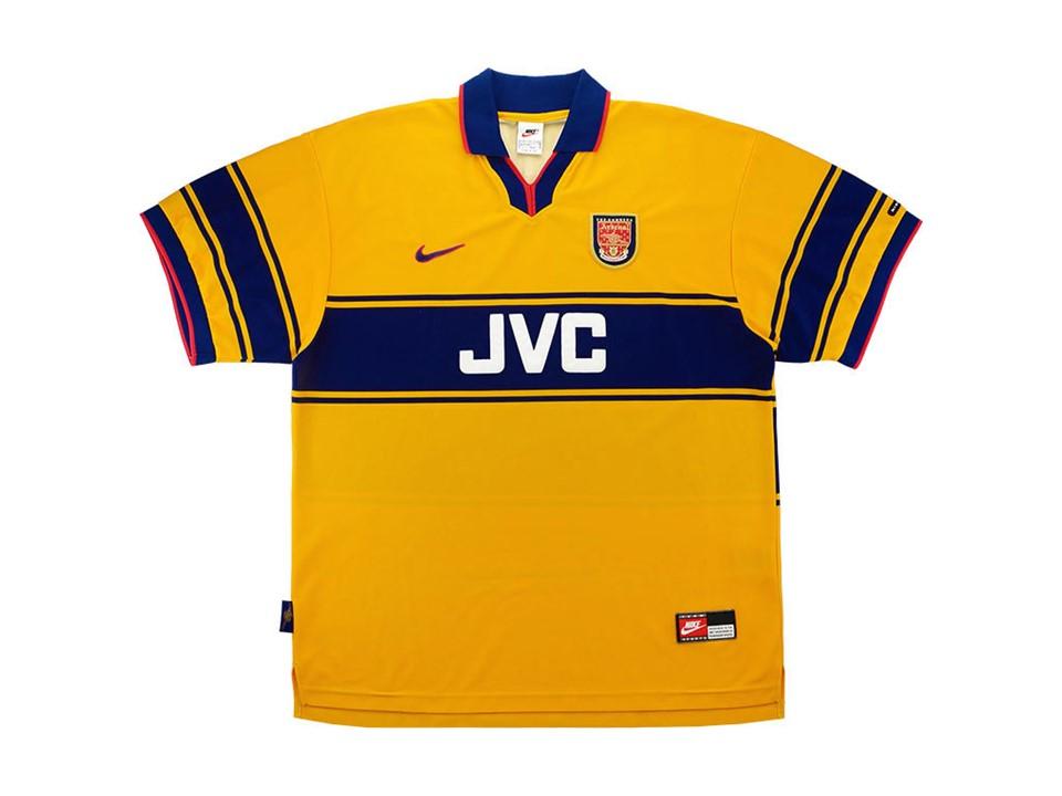 1997 Arsenal Away Jersey Yellow