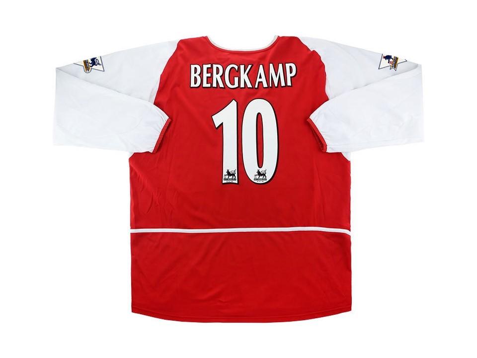 2002 2004 Arsenal Home Long Sleeves Jersey Bergkam #10