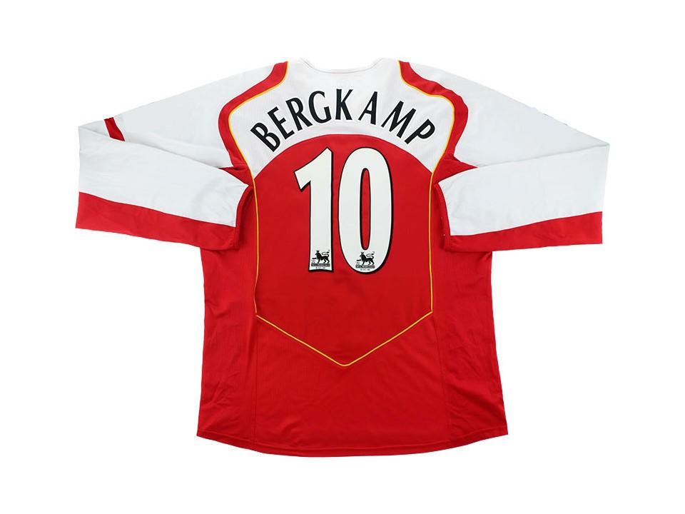 2004 2005 Arsenal Domicile Manches Longues Maillot Bergkamp #10