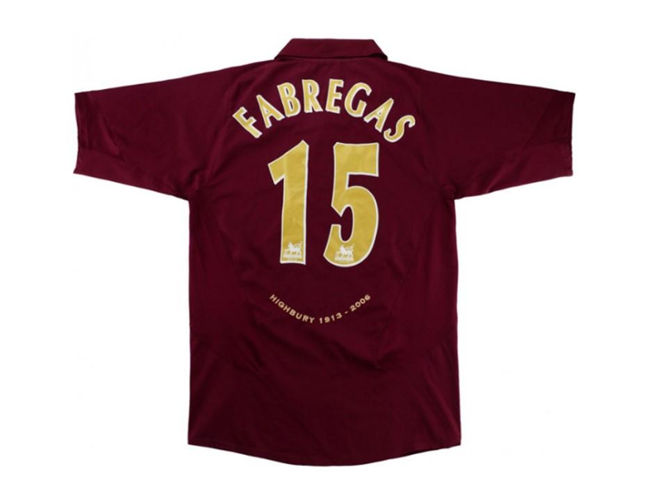 2005 2006 Arsenal Jersey Fabregas #15 Highbury