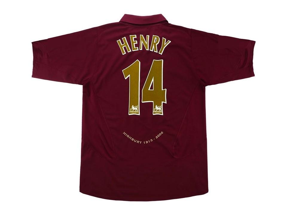 2005 2006 Arsenal  Maillot Henry #14 Highbury