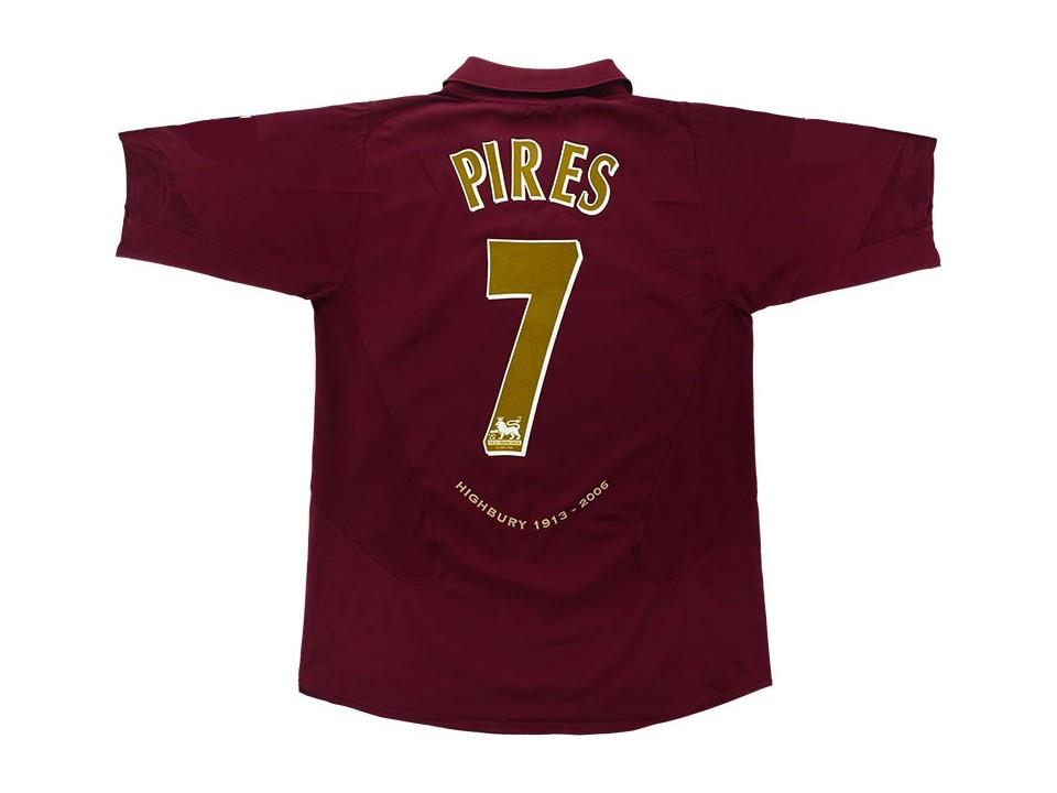 2005 2006 Arsenal Jersey Pires #7 Highbury