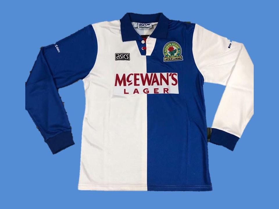 1994 1995 Blackburn Home Long Sleeves Jersey