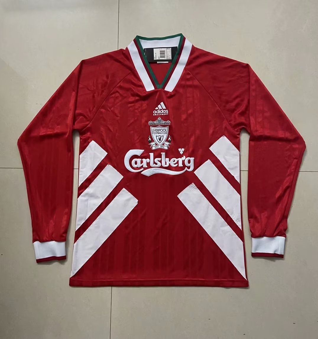 1993-1995 Liverpool Domicile Manches Longues Maillot