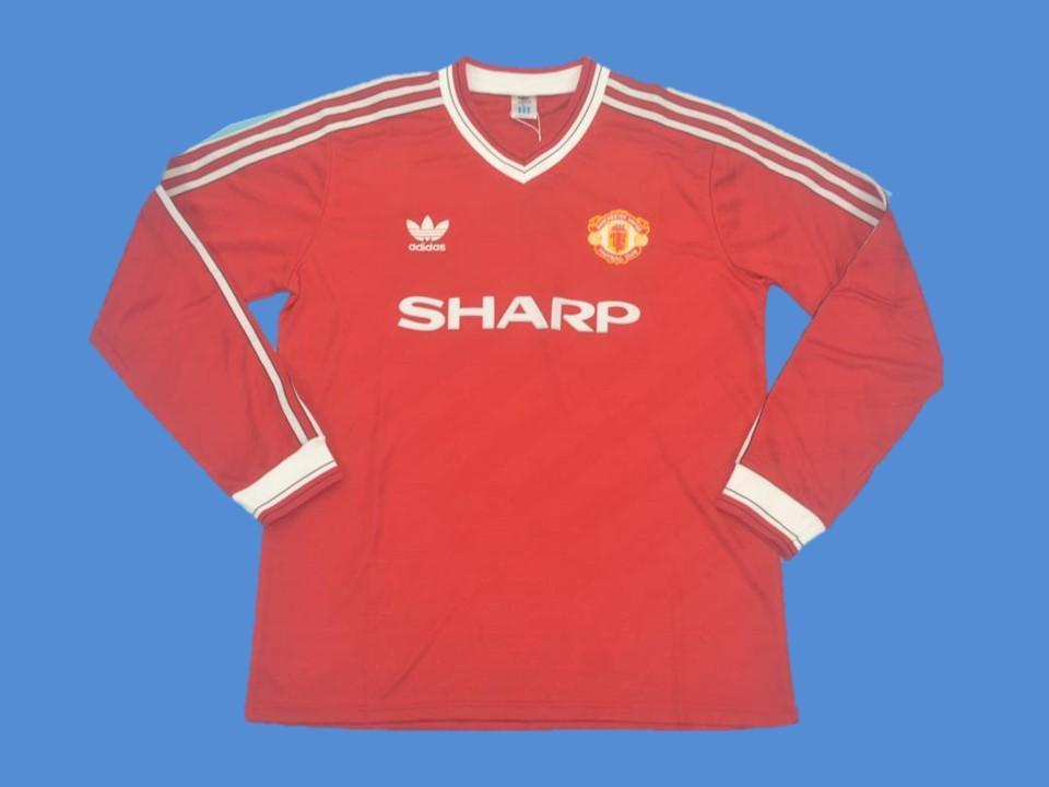 1986 1988 Manchester United Home Long Sleeves Jersey