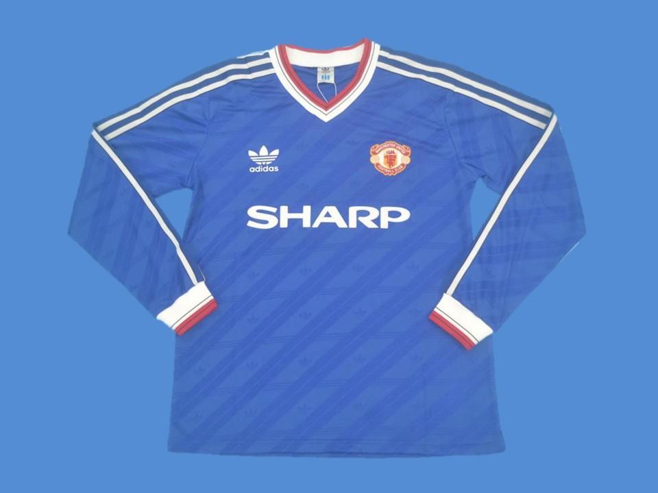 1986 1988 Manchester United Away Long Sleeves Jersey