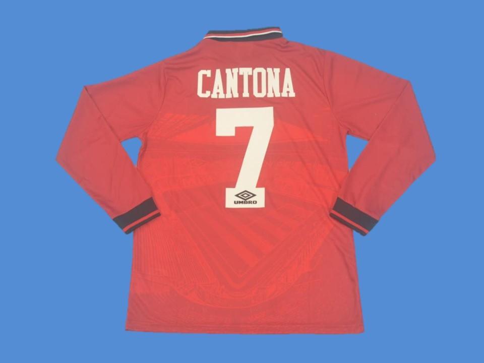 1994 1996 Manchester United Domicile Manches Longues Maillot Cantona #7