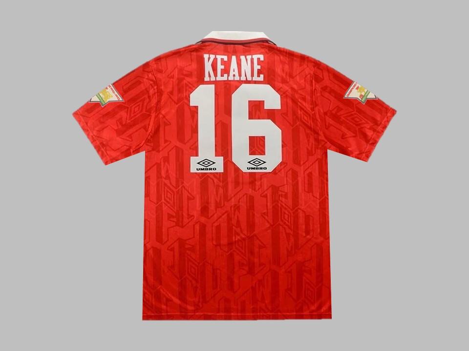 1994 Manchester United Home Shirt Keane #16